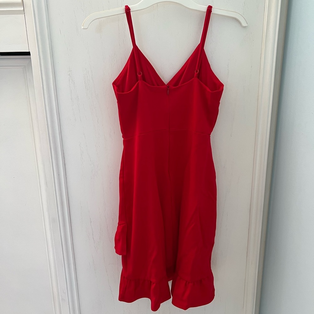 lulus sealed with a kiss red ruffled bodycon dress - Picture 3 of 5